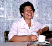 Image of Nisveta Pehlic enjoying coffee