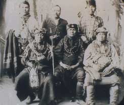 Image of The Meskwaki Tribal Council, from a 19th Century Photo