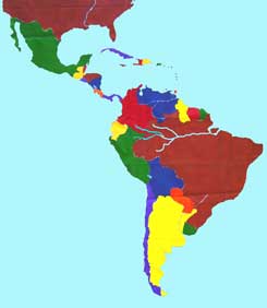 Image of Map of México, Central America, and South America